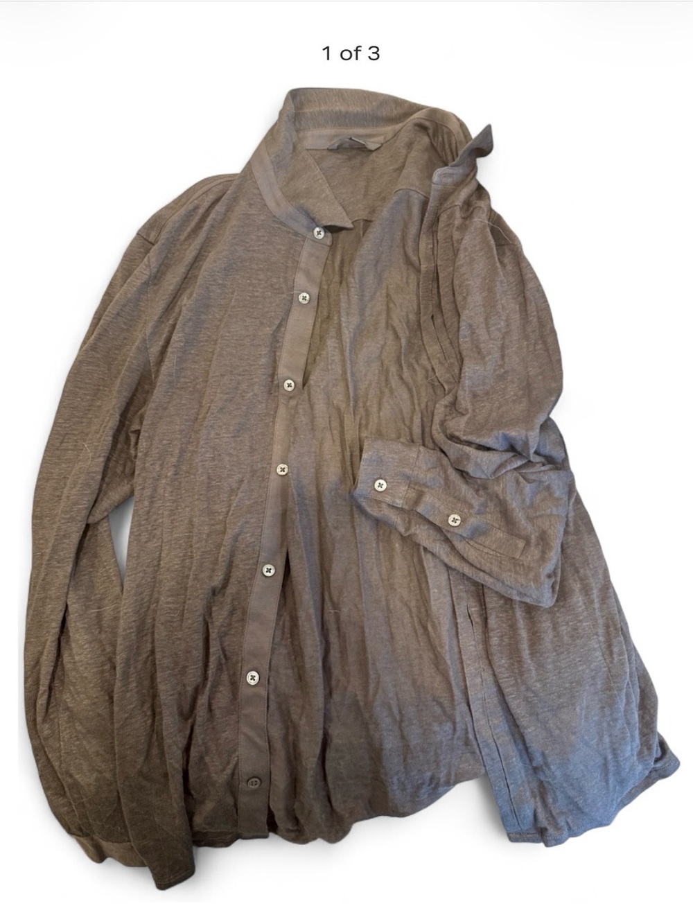 John Varvatos Men's Button-Down Shirt in Brown